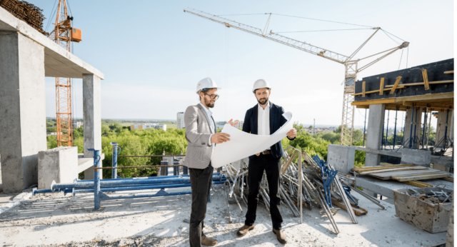 construction workers standing on a job site